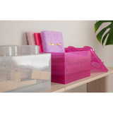 Room Copenhagen LEGO Ladrillo de almacenamiento 4 tapa superior con purpurina, Caja de depósito transparente