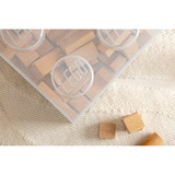 Room Copenhagen LEGO Ladrillo de almacenamiento 4 tapa superior con purpurina, Caja de depósito transparente