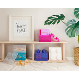 Room Copenhagen LEGO Ladrillo de almacenamiento 4 tapa superior con purpurina, Caja de depósito transparente