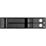 SilverStone SST-FS202B caja para disco duro externo 2.5" Carcasa de disco duro/SSD Negro, Chasis intercambiable negro, 2.5", SAS, SATA, SATA, Carcasa de disco duro/SSD, Negro, Aluminio