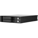 SilverStone SST-FS202B caja para disco duro externo 2.5" Carcasa de disco duro/SSD Negro, Chasis intercambiable negro, 2.5", SAS, SATA, SATA, Carcasa de disco duro/SSD, Negro, Aluminio