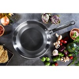 Tefal Eternal Mesh Sartén para wok/sofrito Alrededor, Pan acero fino, Alrededor, Sartén para wok/sofrito, Acero inoxidable, Acero inoxidable, 250 °C, Aluminio, Acero inoxidable