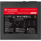Thermaltake SPG-600DH2CCB unidad de fuente de alimentación 600 W 24-pin ATX ATX Negro, Rojo, Fuente de alimentación de PC negro, 600 W, 100 - 240 V, 720 W, 47 - 63 Hz, 9 A, Activo