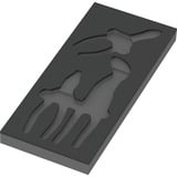 Wera 9880 Inserto de espuma para juego de alicates KNIPEX 1, vacío, Depósito negro/Gris