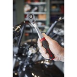 Wiha Carraca reversible 1/2", botón pulsador y seguro de bolas negro/Rojo