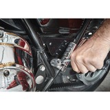 Wiha Carraca reversible 1/2", botón pulsador y seguro de bolas negro/Rojo