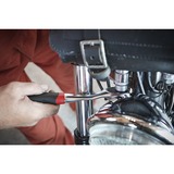 Wiha Carraca reversible 1/2", botón pulsador y seguro de bolas negro/Rojo