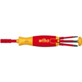 Wiha Destornillador con cargador de puntas LiftUp electric rojo/Amarillo