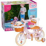 ZAPF Creation BABY born Bicicleta con Lucky, Accesorios para muñecas 