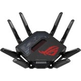 ASUS ROG Rapture GT-BE98 router inalámbrico 10 Gigabit Ethernet Quad-band (2.4 GHz / 5 GHz-1 / 5 GHz-2 / 6 GHz) Negro Wi-Fi 7 (802.11be), Quad-band (2.4 GHz / 5 GHz-1 / 5 GHz-2 / 6 GHz), Ethernet, Negro, Router de sobremesa