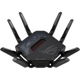 ASUS ROG Rapture GT-BE98 router inalámbrico 10 Gigabit Ethernet Quad-band (2.4 GHz / 5 GHz-1 / 5 GHz-2 / 6 GHz) Negro Wi-Fi 7 (802.11be), Quad-band (2.4 GHz / 5 GHz-1 / 5 GHz-2 / 6 GHz), Ethernet, Negro, Router de sobremesa