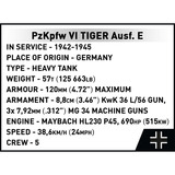 COBI Tanque Panzerkampfwagen VI Tiger Ausf. E Edición Executive, Juegos de construcción 