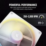 Corsair iCUE LINK LX140-R RGB PWM Reverse, Ventilador blanco