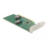 DeLOCK 90077 tarjeta y adaptador de interfaz Interno, Controlador PCIe, 64 Gbit/s, 5 - 50 °C, -25 - 70 °C, 15 - 90%, Windows 10, Windows 7, Windows 8.1