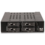 DeLOCK Marco extraíble de 3,5″ para 4 x M.2 NVMe SSD, Chasis intercambiable 
