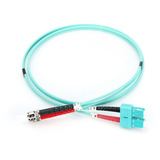 Digitus Cable de parche LWL, dúplex, conector ST > SC, multimodo OM3 turquesa