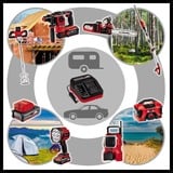 EINHELL Cargador de coche Power X-Car 3A negro/Rojo