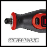 EINHELL Herramienta inalámbrica de lijado y grabado TE-MT 7,2 Li, Amoladora recta rojo/Negro