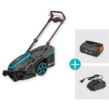 GARDENA PowerMax Duo 46/36V, 14646-65, Cortacésped negro/Gris