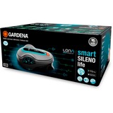 GARDENA smart SILENO life Robot cortacésped Batería Negro, Azul, Gris gris/Turquesa, Robot cortacésped, 750 m², 22 cm, 2 cm, 5 cm, Tracción en ruedas traseras