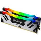 Kingston FURY FURY 16GB 7200MT/s DDR5 CL38 DIMM (Kit de 2) Renegade RGB XMP, Memoria RAM negro/Plateado, 32 GB, 2 x 16 GB, DDR5, 288-pin DIMM