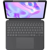 Logitech Combo Touch QWERTZ Alemán Smart Connector Grafito, Teclado grafito, QWERTZ, Alemán, Trackpad, 1,9 cm, 1 mm, Apple