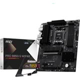MSI PRO B850-S WIFI6E placa base AMD B850 Zócalo AM5 ATX negro/Plateado, AMD, Zócalo AM5, AMD Ryzen 7000 Series, AMD Ryzen 8000 Series, AMD Ryzen 9000 Series, DDR5-SDRAM, 256 GB, DIMM