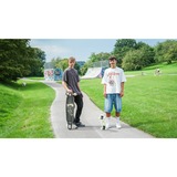 Muuwmi Lights Longboard GLOW ABEC 7 Pablo, Skateboard negro/Verde