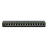 Netgear GS316 No administrado L2 Gigabit Ethernet (10/100/1000) Negro, Interruptor/Conmutador negro, No administrado, L2, Gigabit Ethernet (10/100/1000), Montaje de pared