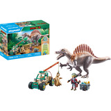 PLAYMOBIL Dinos Ataque de Spinosaurus en excavación de dinosaurios, Juegos de construcción 