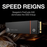 Seagate FireCuda 530 M.2 500 GB PCI Express 4.0 3D TLC NVMe, Unidad de estado sólido negro, 500 GB, M.2, 7000 MB/s