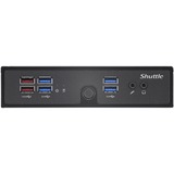 Shuttle DS50U3 PC/estación de trabajo barebone 1,3 l tamaño PC Negro i3-1315U negro, 1,3 l tamaño PC, Mini PC barebone, DDR5-SDRAM, PCI Express, Serial ATA III, Ethernet, 90 W