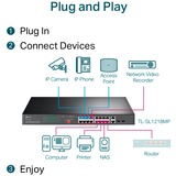 TP-Link TL-SL1218MP, Interruptor/Conmutador negro