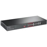 TP-Link TL-SL1218MP switch No administrado Fast Ethernet (10/100) Energía sobre Ethernet (PoE) Negro, Interruptor/Conmutador negro, No administrado, Fast Ethernet (10/100), Energía sobre Ethernet (PoE), Montaje en rack