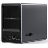 UGREEN DXP2800 Bundle con 2x Toshiba N300 4 TB (MN10ADA400ES), NAS gris/Negro