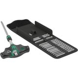 Wera Kraftform Kompakt 400 RA Imperial Set 1, con función de trinquete, Conjuntos de bits negro/Verde