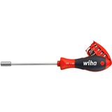 Wiha Destornillador 1/4", con cargador de puntas, magnético negro/Rojo