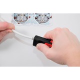 Wiha Herramienta de pelado y montaje para cable coaxial con conector F, Herramienta de pelado / decapado negro/Rojo
