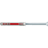 fischer Taco de vástago largo DuoXpand 8x80 T, Pasador gris claro/Rojo