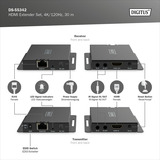 Digitus DS-55342, Alargador de HDMI negro