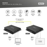 Digitus Kit extensor HDMI 4K, Alargador de HDMI negro