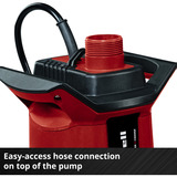 EINHELL Power X-Change Bomba de agua sucia a batería GE-DP 18/25 LL Li-Solo, 18 Voltios, Bombas presión e inmersión rojo/Negro