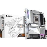 GIGABYTE B650E AORUS ELITE X AX ICE Placa base - AMD Ryzen serie 9000, VRM de 12+2+2 fases, hasta 8000 MHz DDR5 (OC), 1xPCIe 5.0 + 2xPCIe 4.0 M.2, LAN 2,5 GbE, WIFI 6E, USB 3.2 Gen 2 blanco/Plateado, VRM de 12+2+2 fases, hasta 8000 MHz DDR5 (OC), 1xPCIe 5.0 + 2xPCIe 4.0 M.2, LAN 2,5 GbE, WIFI 6E, USB 3.2 Gen 2, AMD, Zócalo AM5, AMD Ryzen 7000 Series, AMD Ryzen 8000 Series, AMD Ryzen 9000 Series, Zócalo AM5, DDR5-SDRAM, 256 GB