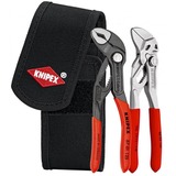 KNIPEX Juego de mini alicates, en cinturón portaherramientas, Set de pinzas rojo/Negro