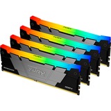 Kingston FURY FURY 64 GB 3600 MT/s DDR4 CL16 DIMM (Kit de 4) 1Gx8 Renegade RGB, Memoria RAM negro, 64 GB, 4 x 16 GB, DDR4, 288-pin DIMM