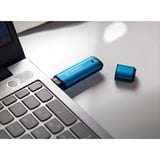Kingston IronKey 64GB Vault Privacy 50 cifrado AES-256, FIPS 197, Lápiz USB celeste/Negro, FIPS 197, 64 GB, USB tipo A, 3.2 Gen 1 (3.1 Gen 1), 250 MB/s, Tapa, Negro, Azul