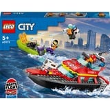 LEGO City Lancha de Rescate de Bomberos, Juegos de construcción Juego de construcción, 5 año(s), Plástico, 144 pieza(s), 350 g