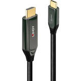 Lindy 43369 adaptador de cable de vídeo 3 m USB Tipo C HDMI tipo A (Estándar) Negro negro, 3 m, USB Tipo C, HDMI tipo A (Estándar), Macho, Macho, Derecho