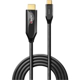 Lindy 43369 adaptador de cable de vídeo 3 m USB Tipo C HDMI tipo A (Estándar) Negro negro, 3 m, USB Tipo C, HDMI tipo A (Estándar), Macho, Macho, Derecho