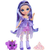 MGA Entertainment Rainbow High Rainbow Shimmers with Slime Fashion Doll - Violet (purple), Muñecos Rainbow High Rainbow Shimmers with Slime Fashion Doll - Violet (purple), Muñeca fashion, Femenino, 4 año(s), Niño/niña, 280 mm, Multicolor